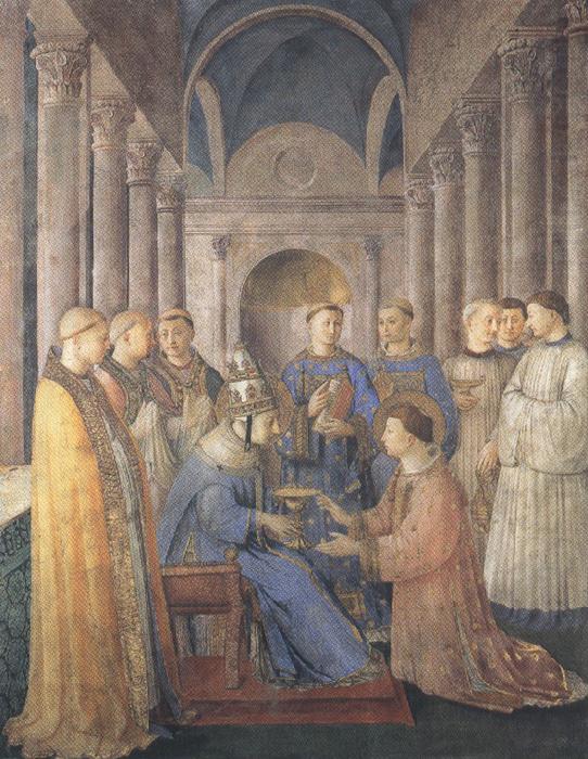Fra Angelico,Ordination of St Lawrence (mk36), Sandro Botticelli